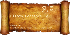 Pitsch Pasztorella névjegykártya